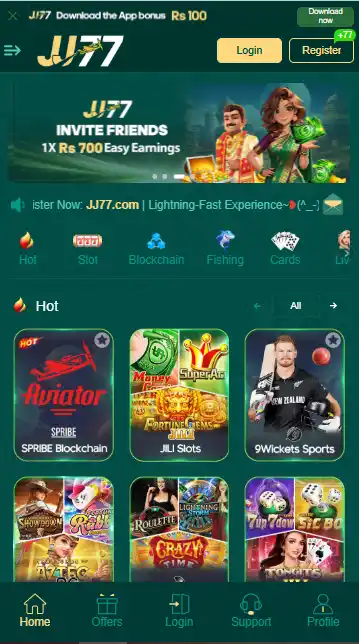 JJ77 game interface