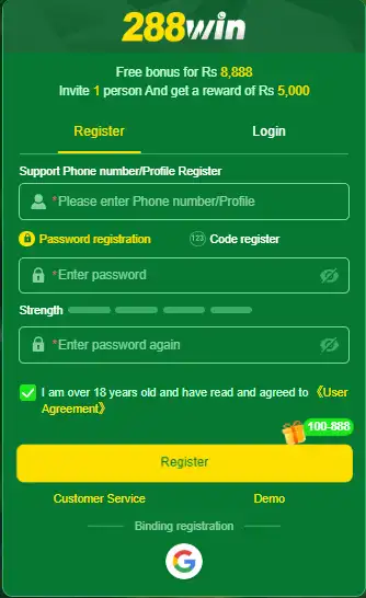 288win register game