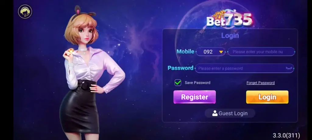 Bet735 register login image