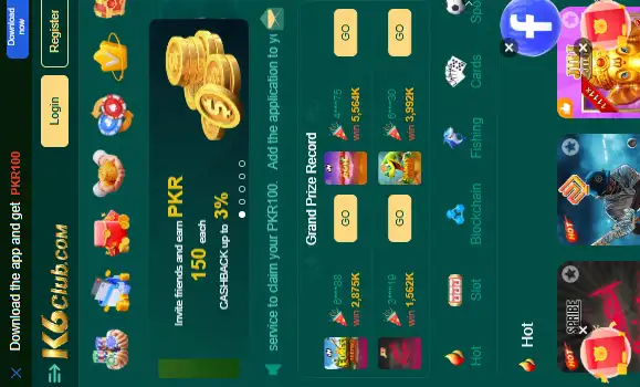 K6Club.com game interface